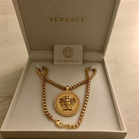 versace jade pendant|versace gold chain and pendant.